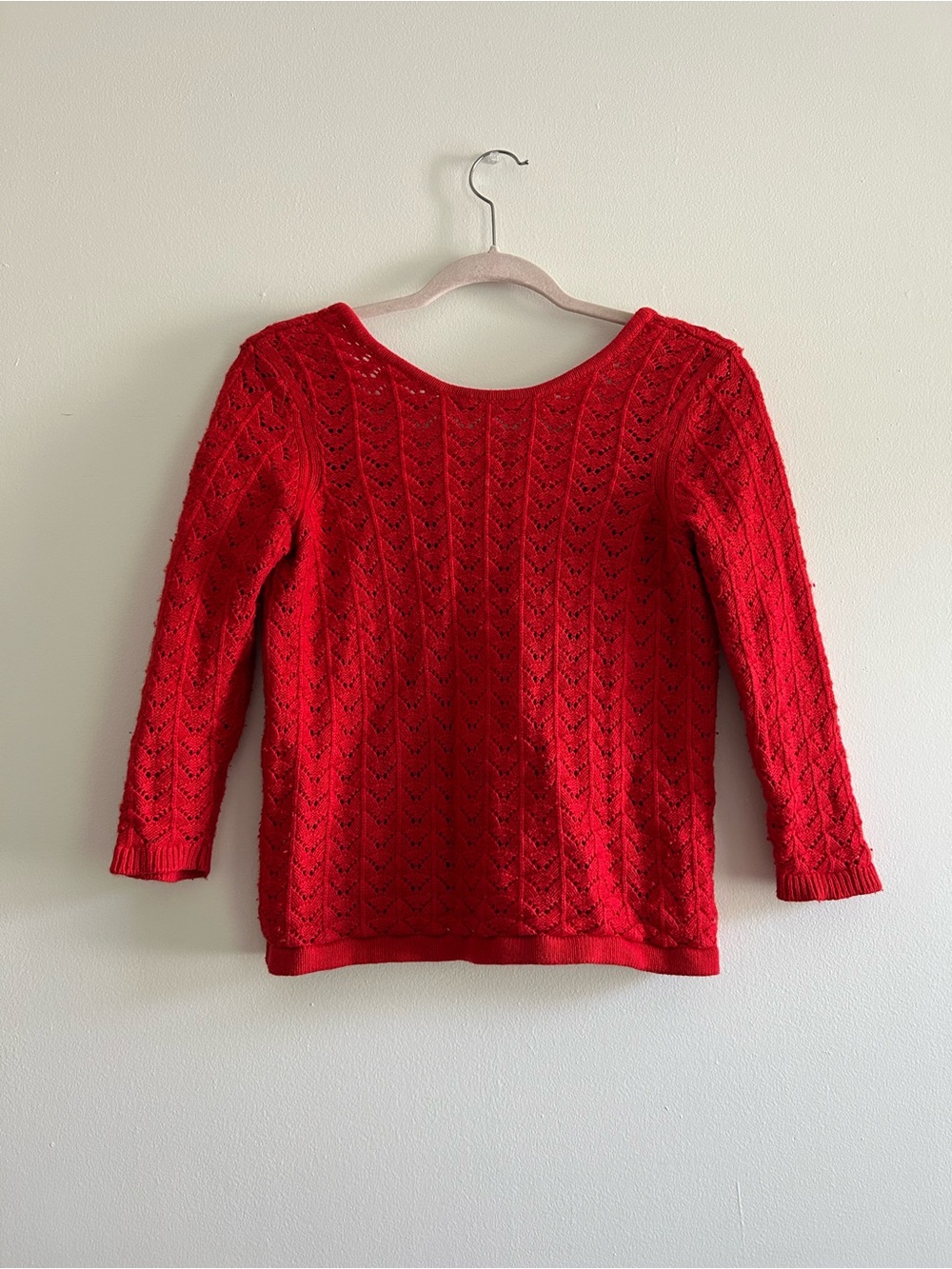 Boden Red Open-Knit Women's Sweater